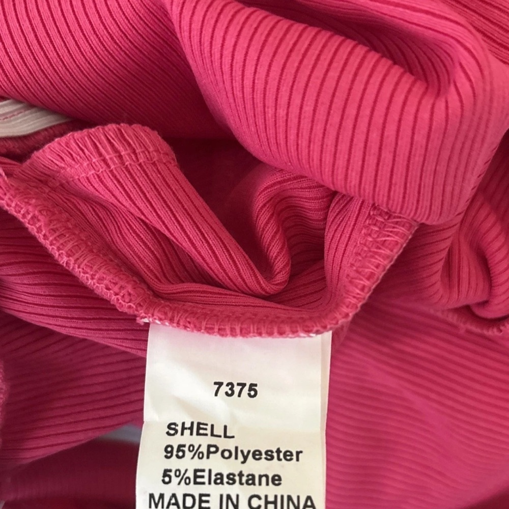 Jumpsuit Hot Pink Women's Size L Sleeveless High Waisted Pockets - Picture 11 of 11